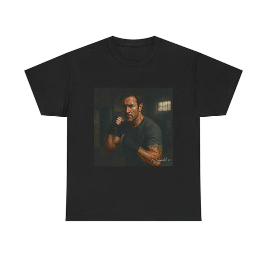 Boxing Lifestyle Tee — Gritty Boxer Portrait Workout T-Shirt