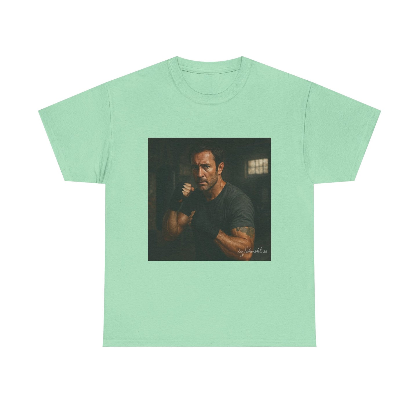 Boxing Lifestyle Tee — Gritty Boxer Portrait Workout T-Shirt