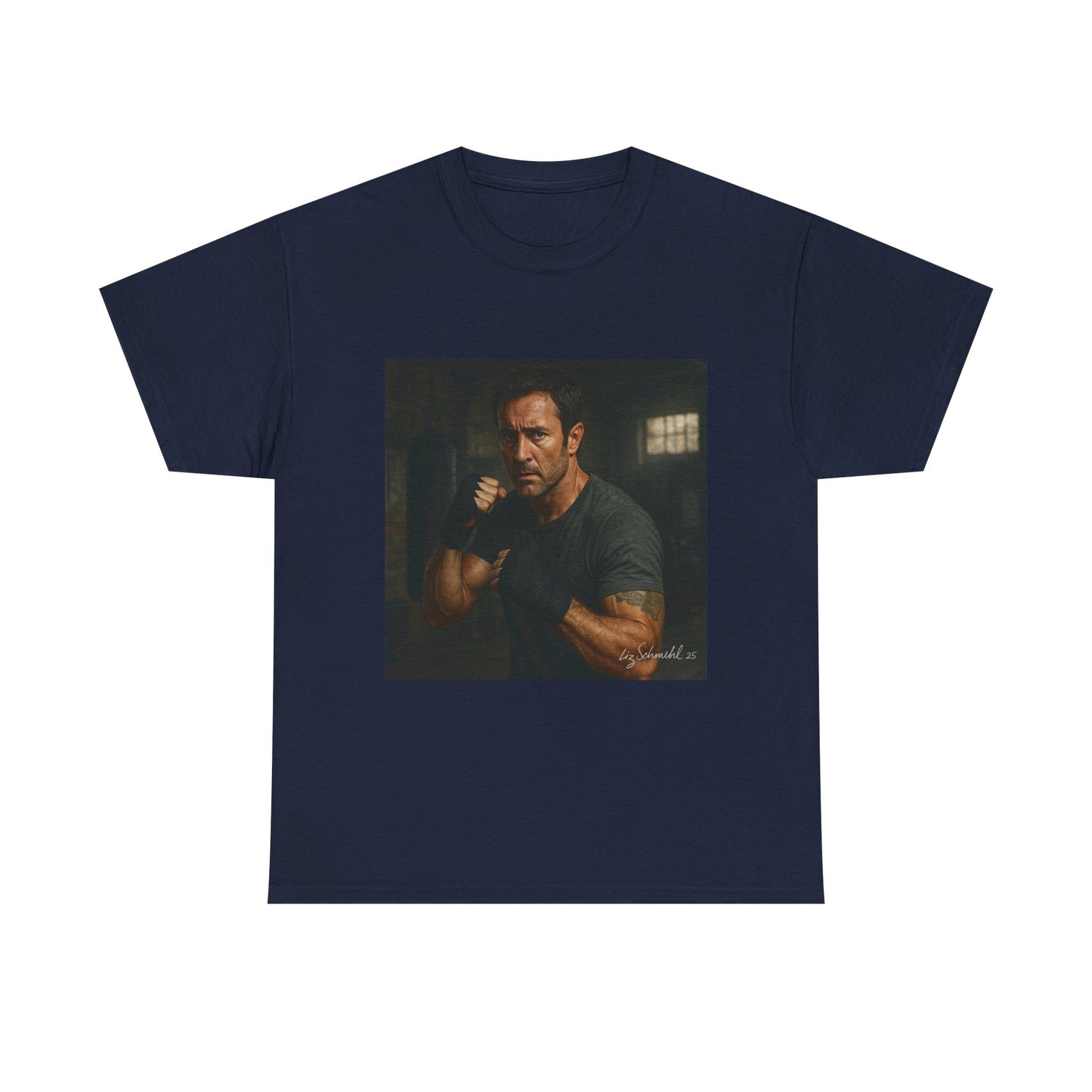 Boxing Lifestyle Tee — Gritty Boxer Portrait Workout T-Shirt