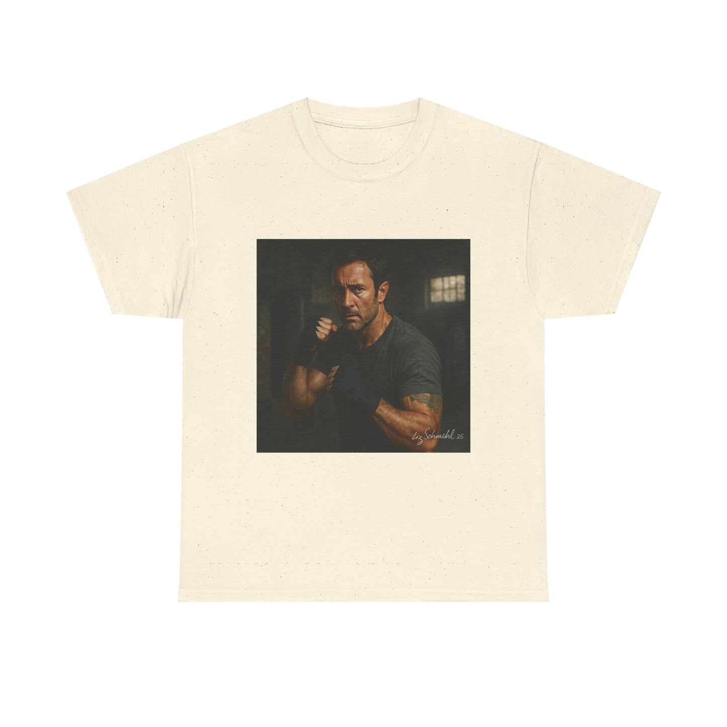 Boxing Lifestyle Tee — Gritty Boxer Portrait Workout T-Shirt