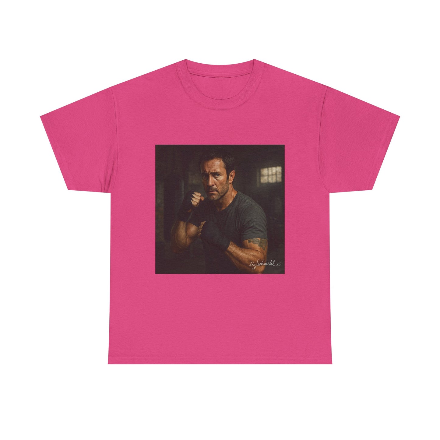 Boxing Lifestyle Tee — Gritty Boxer Portrait Workout T-Shirt