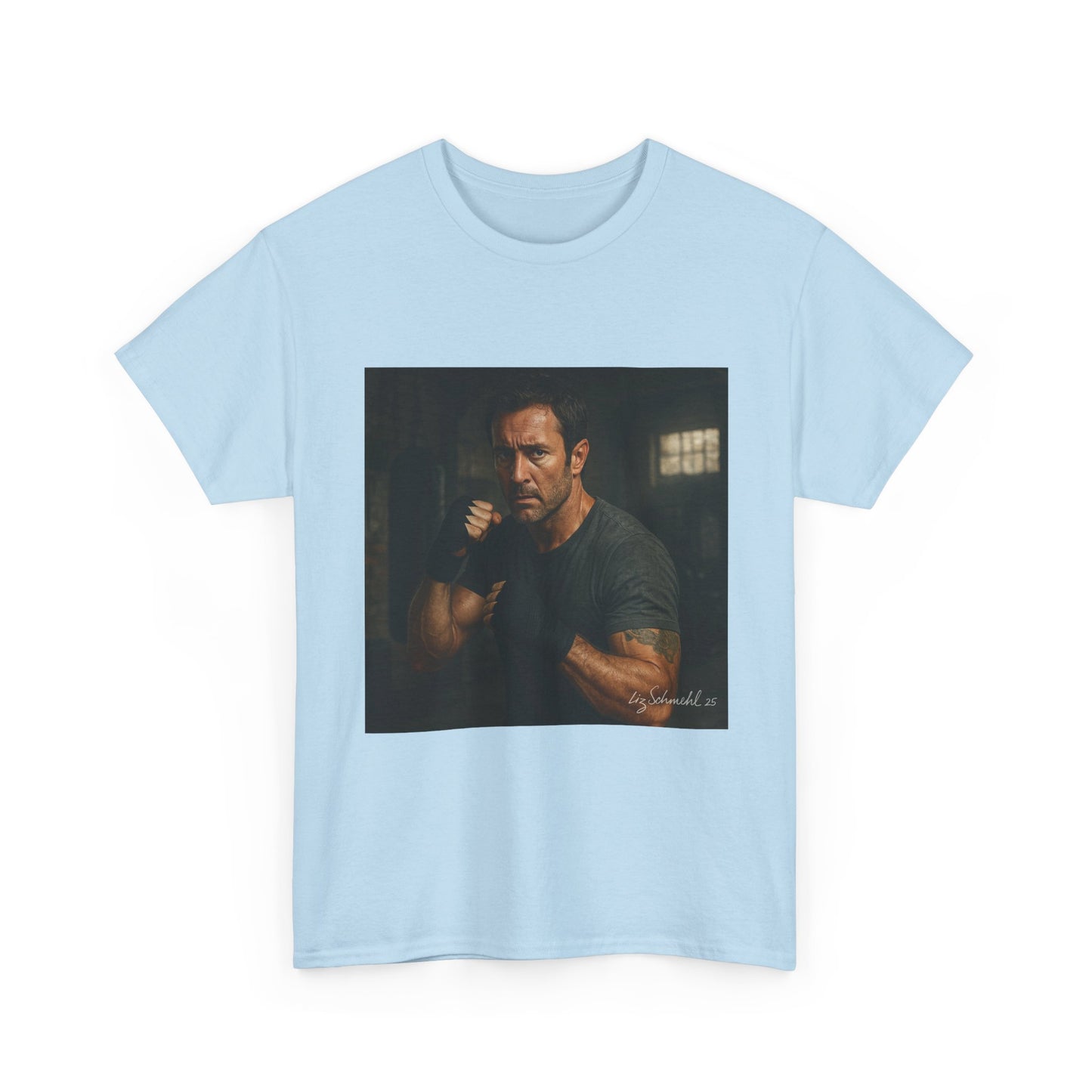 Boxing Lifestyle Tee — Gritty Boxer Portrait Workout T-Shirt
