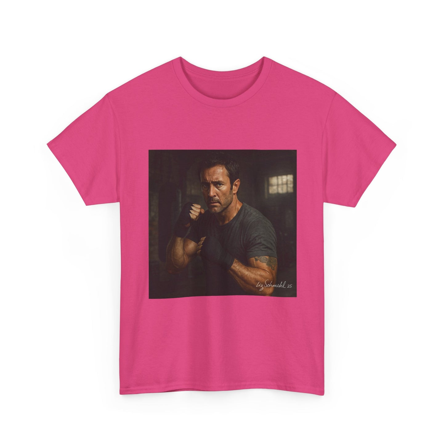 Boxing Lifestyle Tee — Gritty Boxer Portrait Workout T-Shirt