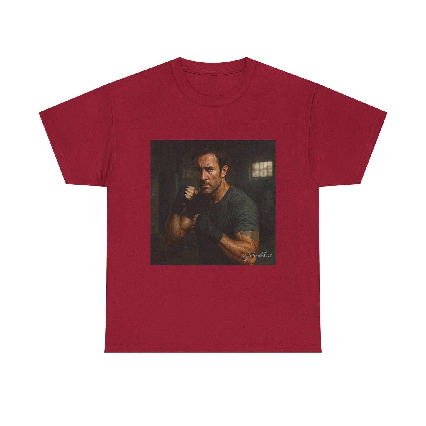 Boxing Lifestyle Tee — Gritty Boxer Portrait Workout T-Shirt