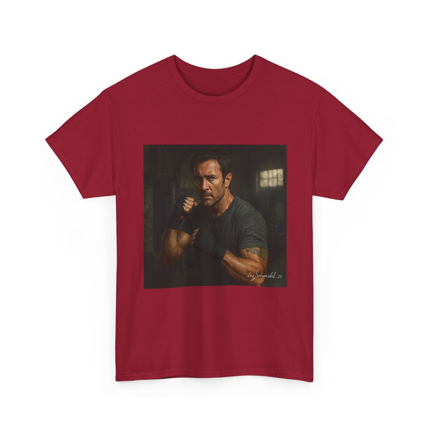 Boxing Lifestyle Tee — Gritty Boxer Portrait Workout T-Shirt