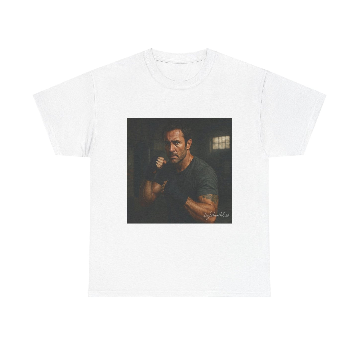 Boxing Lifestyle Tee — Gritty Boxer Portrait Workout T-Shirt