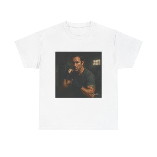 Boxing Lifestyle Tee — Gritty Boxer Portrait Workout T-Shirt