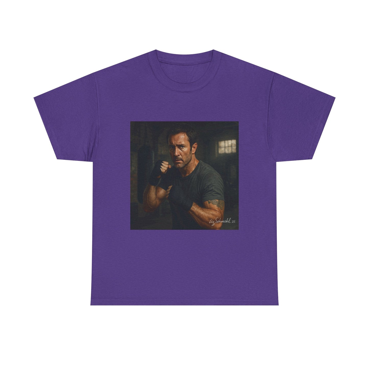 Boxing Lifestyle Tee — Gritty Boxer Portrait Workout T-Shirt