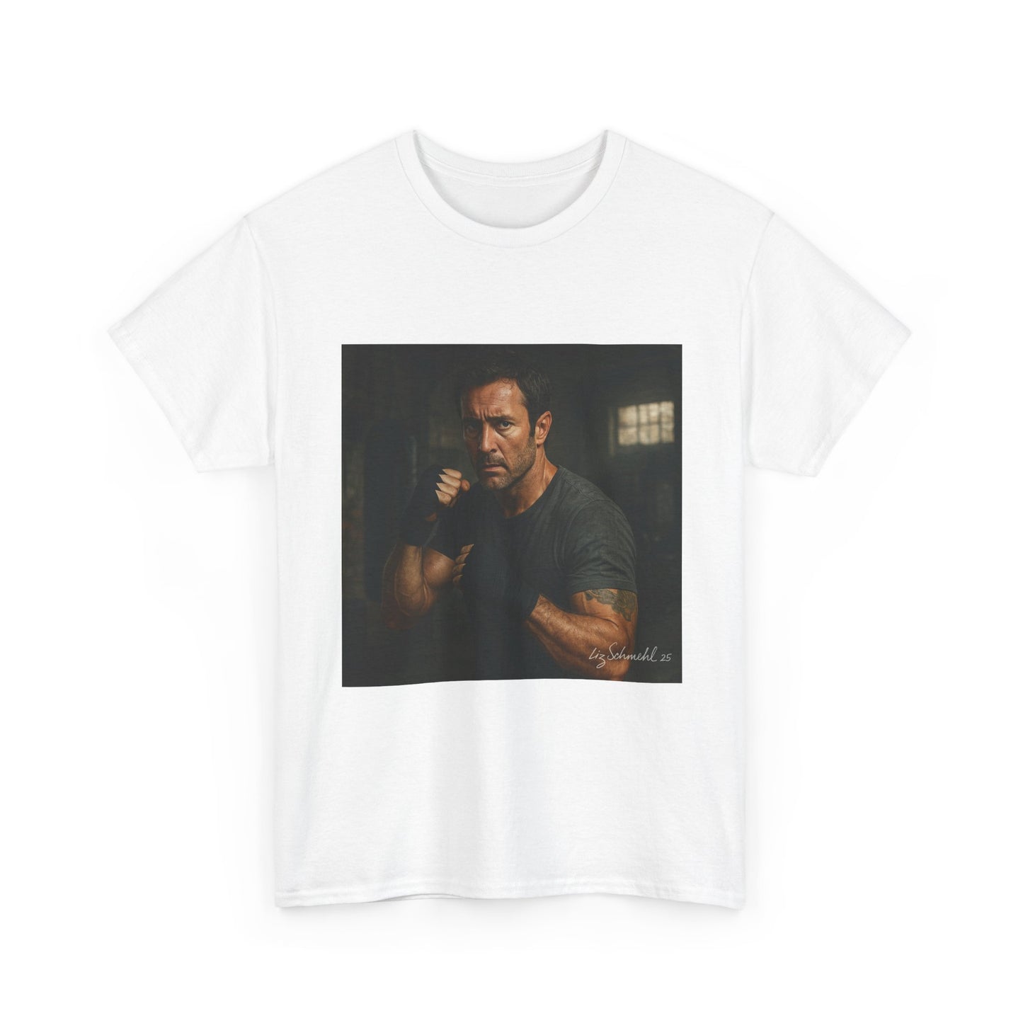 Boxing Lifestyle Tee — Gritty Boxer Portrait Workout T-Shirt