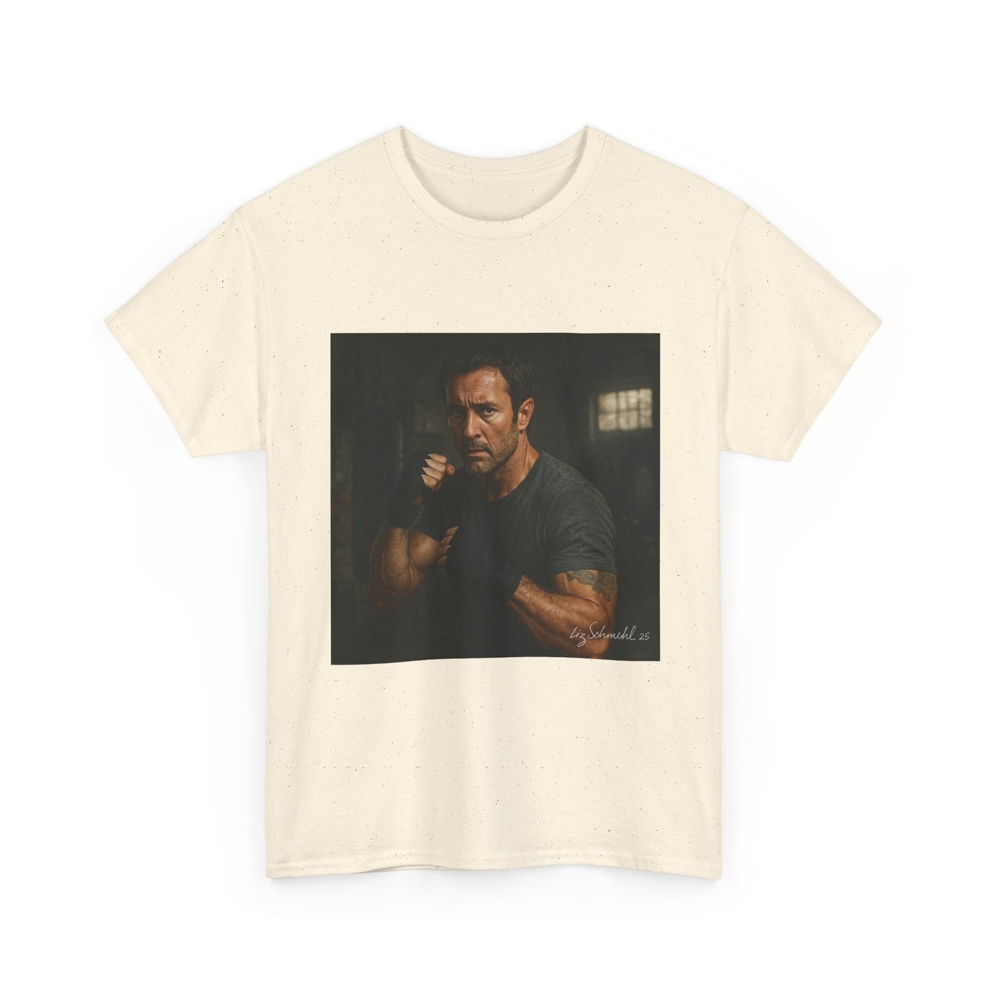 Boxing Lifestyle Tee — Gritty Boxer Portrait Workout T-Shirt