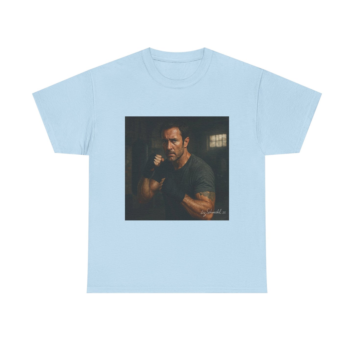 Boxing Lifestyle Tee — Gritty Boxer Portrait Workout T-Shirt