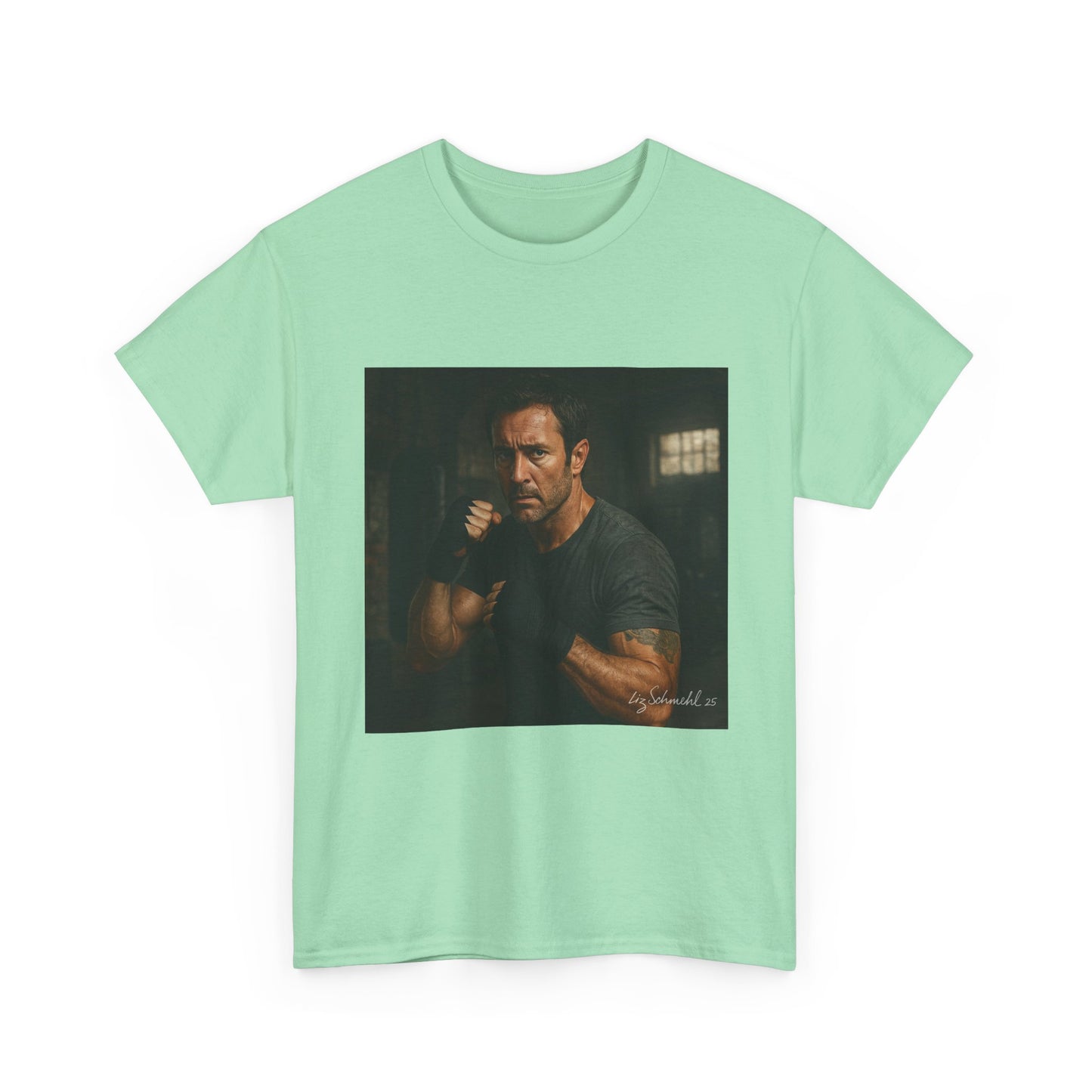 Boxing Lifestyle Tee — Gritty Boxer Portrait Workout T-Shirt